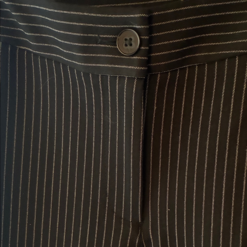 Betabrand Black Pinstripe Tailored Dress Pants Size Medium